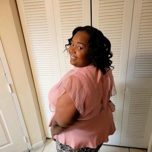 Blush pink blouse
